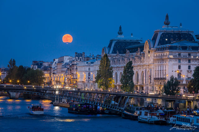 Moonrise over Musee d'Orsay print