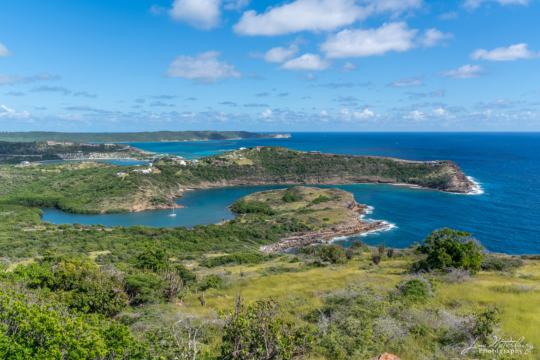 Antiguan Vista Views of the Atlantic Ocean and Willoughby Bay from an overlook near Blockhouse Fort in Antigua.