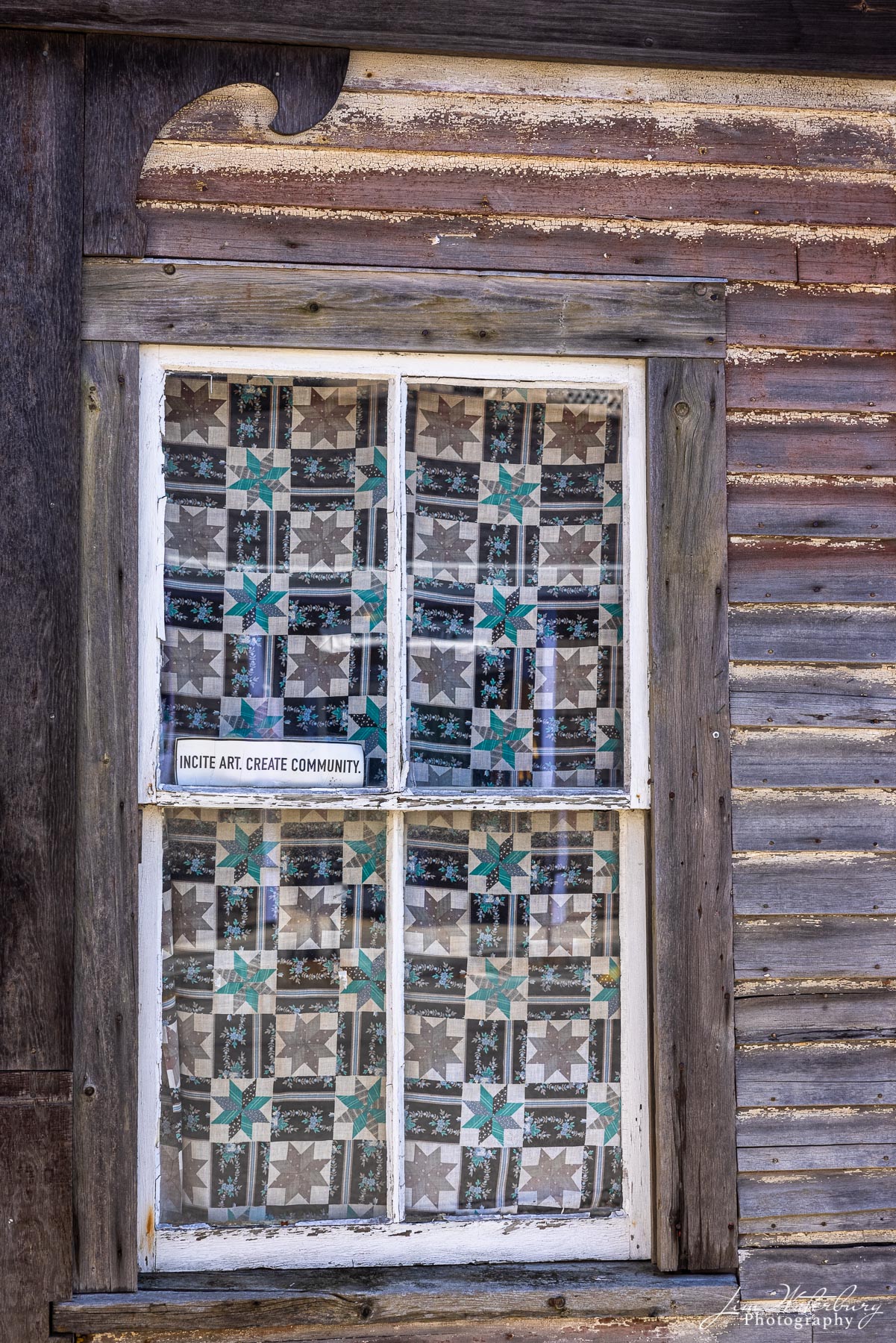 Window display in a Maine seaside village.