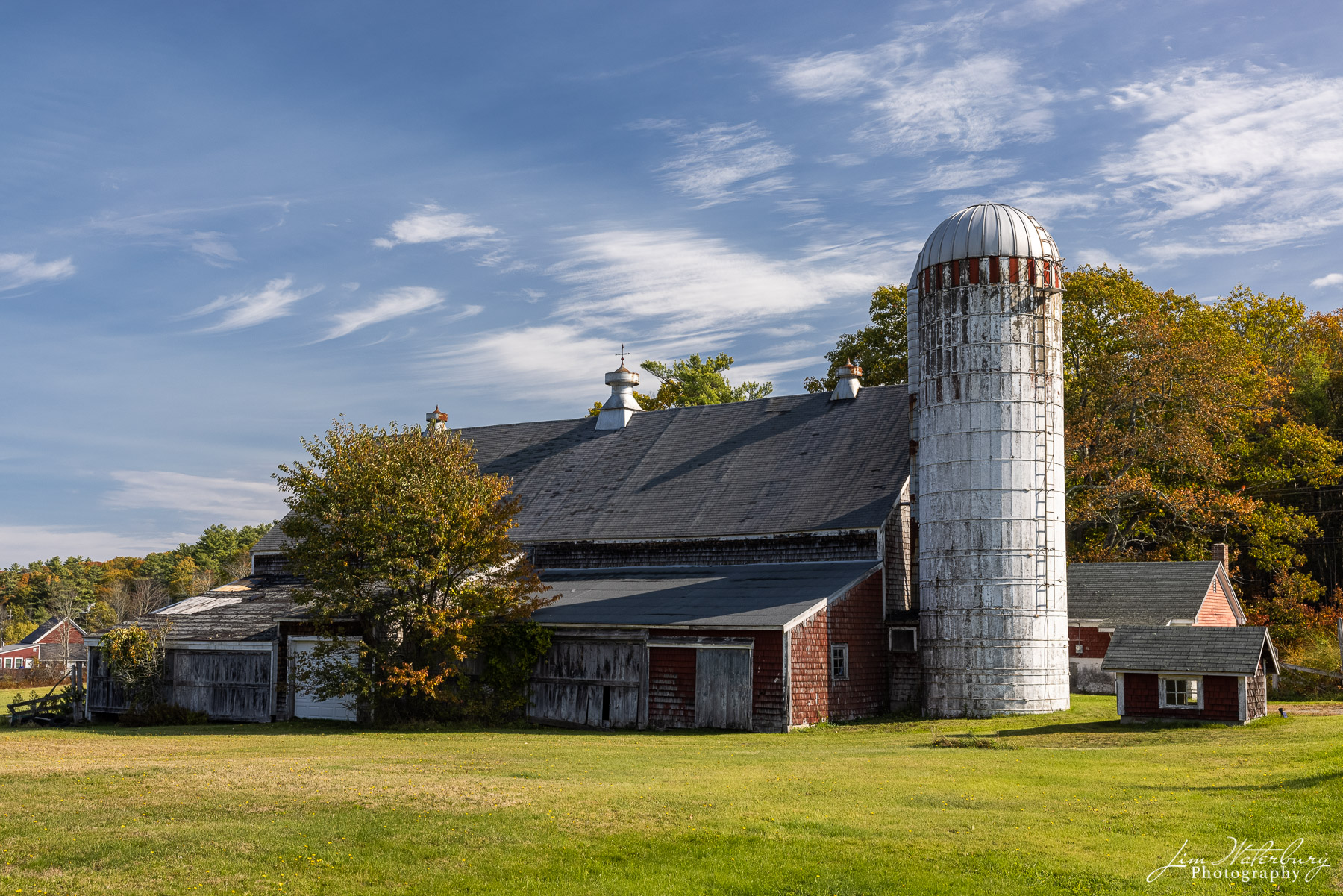 Barn & Silo Classic Maine barn and silo on the country roads outside of Cushing, Maine