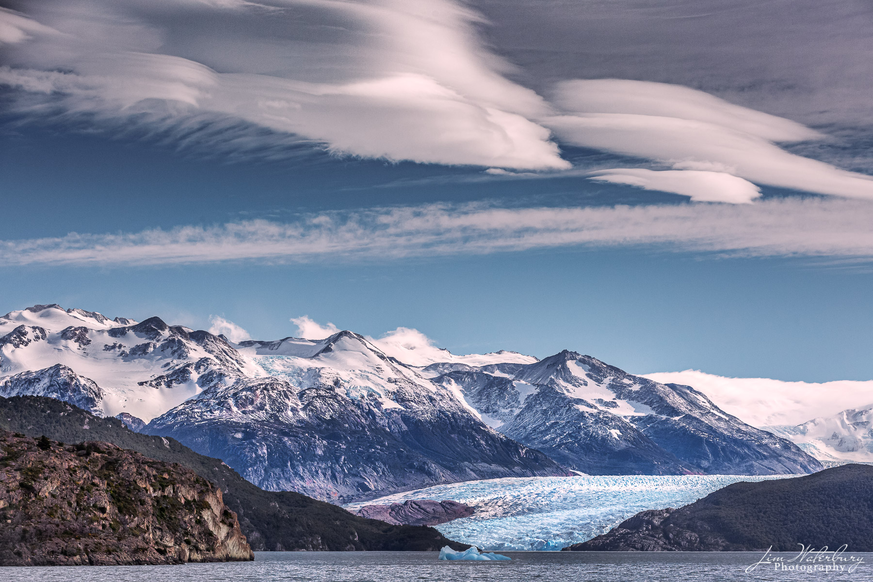 Grey Glacier Grey Glacier, Torres del Paine NP, Patagonia, and Grey Lake in the foreground
