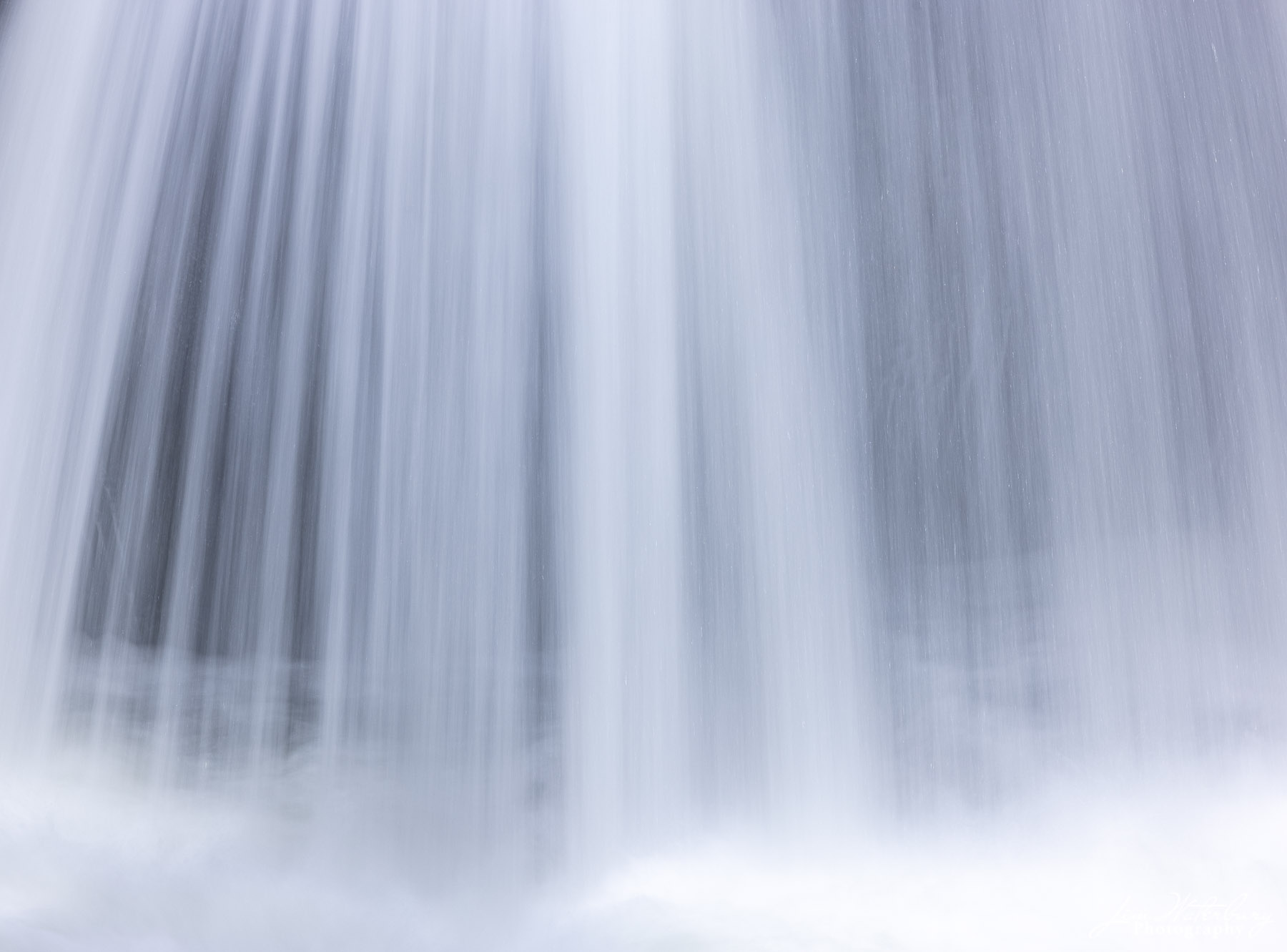 Long exposure of water flowing over the Upper Cascades Falls just west of Yosemite Valley